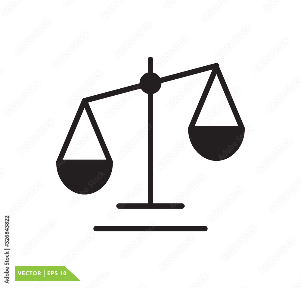 Scale icon vector flat style logo template Scale icon vector flat style logo template