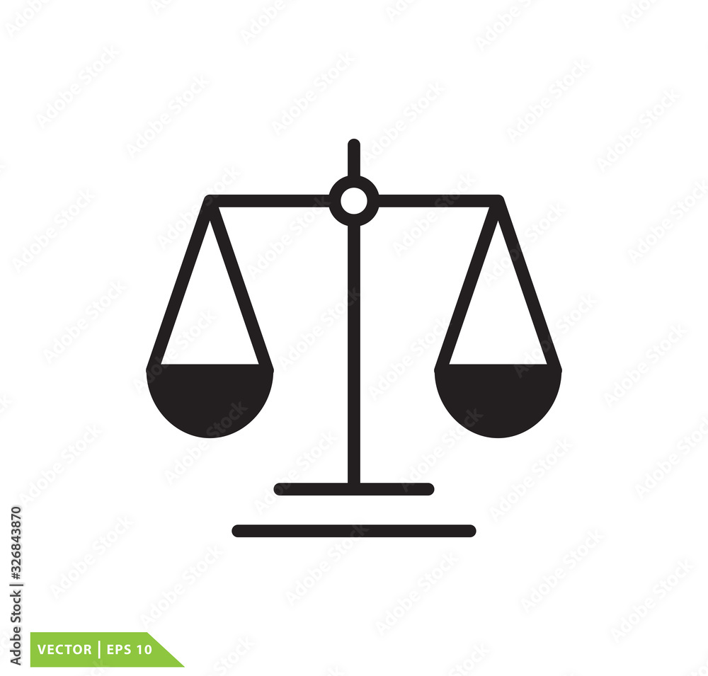 Scale icon vector flat style logo template