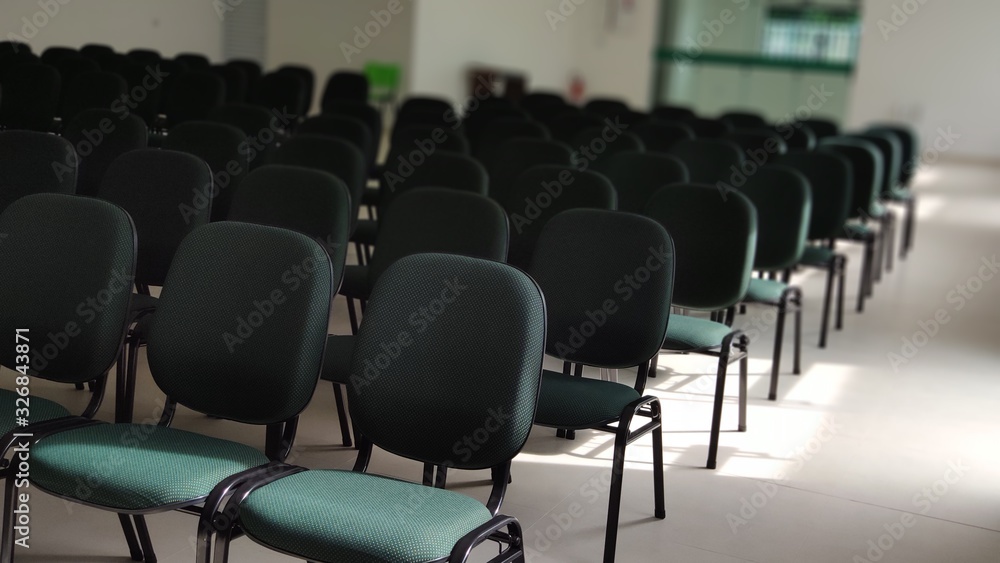 Naklejka premium Chairs at Church