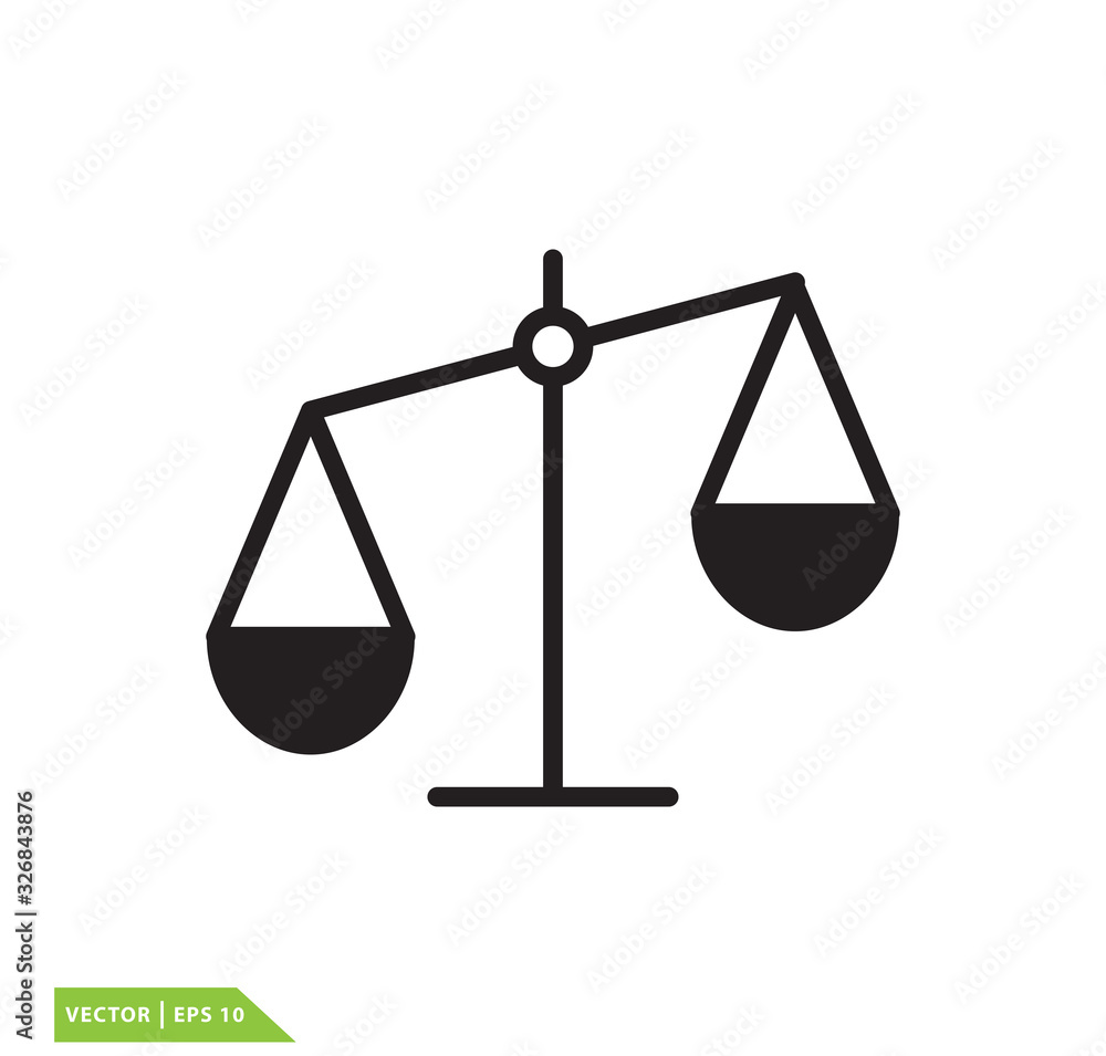 Scale icon vector flat style logo template Scale icon vector flat style logo template
