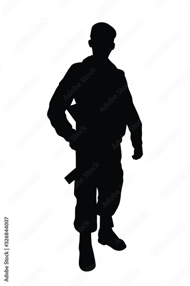 Soldier silhouette vector