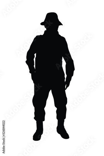 Soldier silhouette vector
