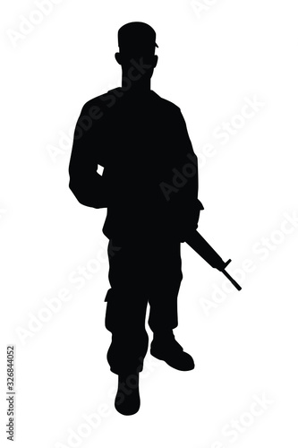Soldier silhouette vector