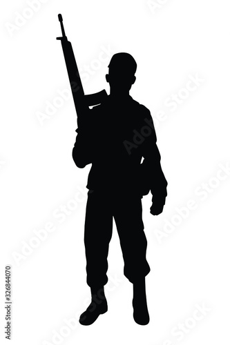 Soldier silhouette vector