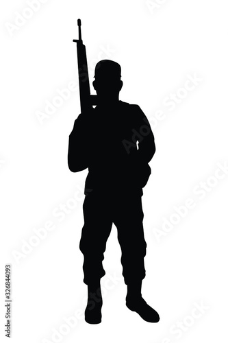 Soldier silhouette vector