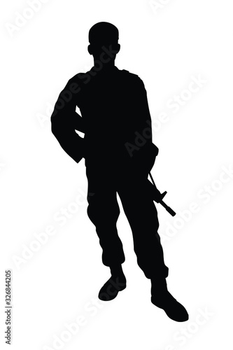 Soldier silhouette vector