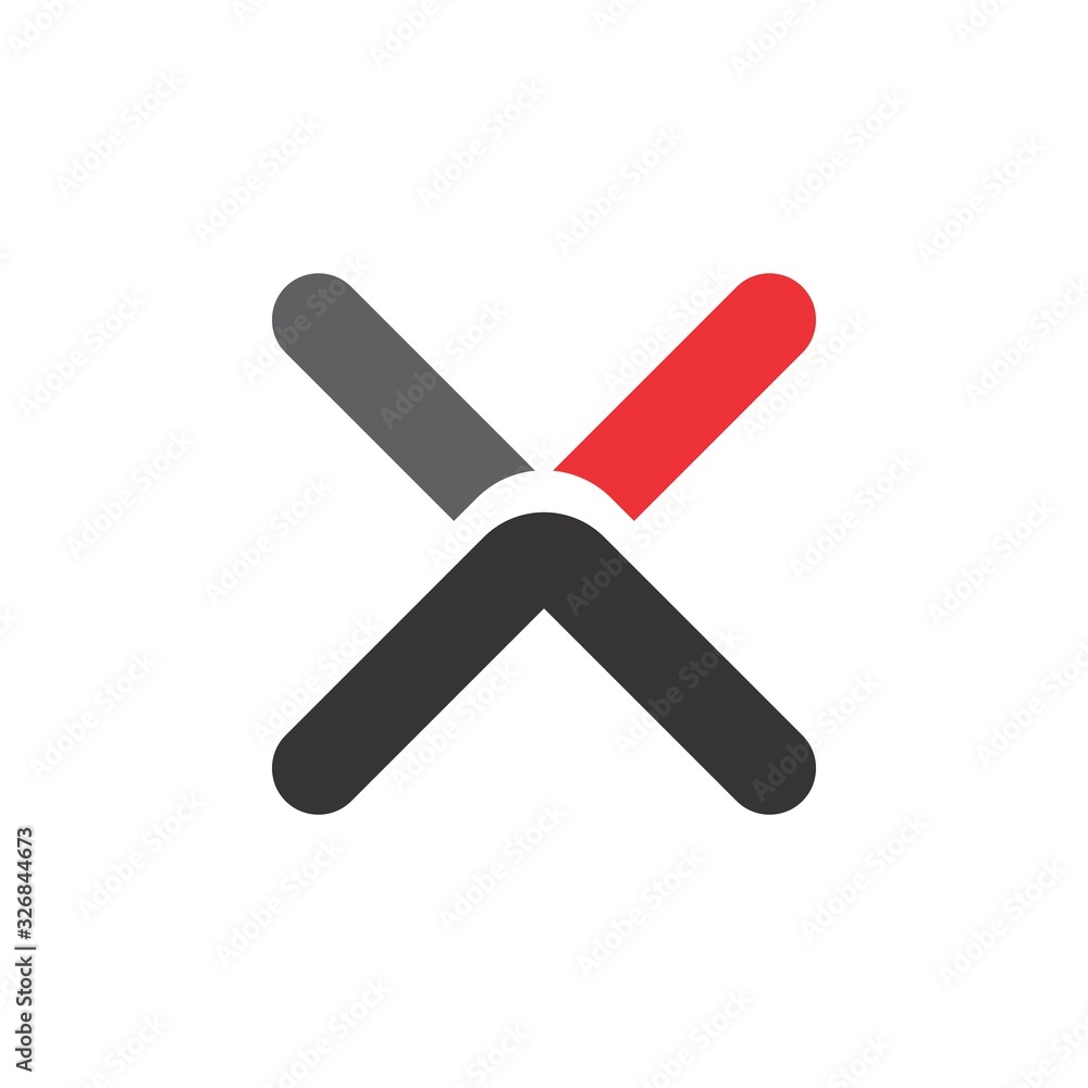 X or XA letter logo design vector