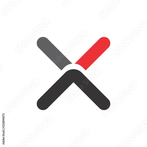X or XA letter logo design vector