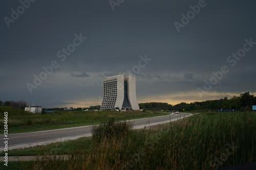 state monument at sunset