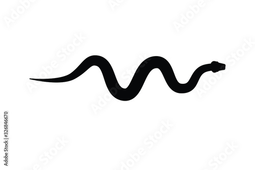 Snake silhouette vector