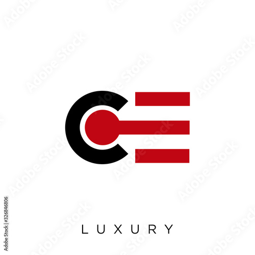 Canvas Print ce logo vector illustration of symbol