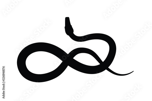 Snake silhouette vector