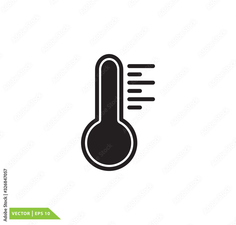 Thermometer icon vector logo design template Thermometer icon vector logo design template