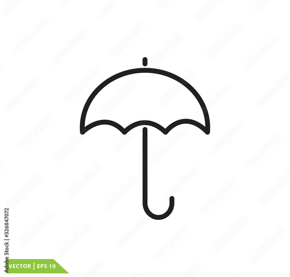 Umbrella icon vector logo template Umbrella icon vector logo template