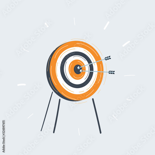 Target and arrow icon on white background.