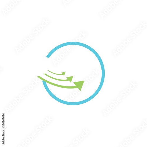 Arrows logo template vector icon illustration