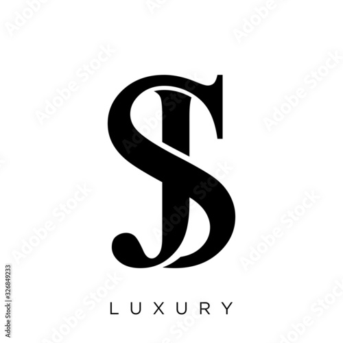 sj logo  design vector icon