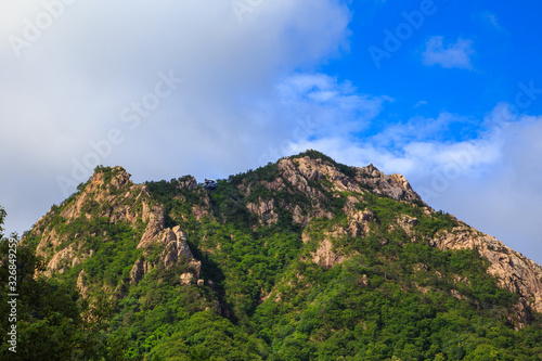 Beautiful nature landscape view of Seorak mountains at the Seorak-san National Park, Soraksan, South Korea