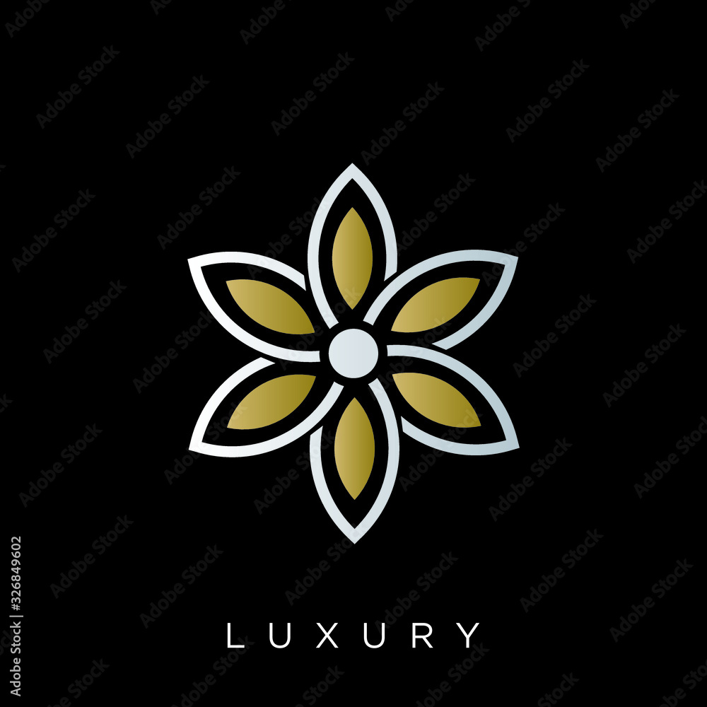 abstract flower logo design