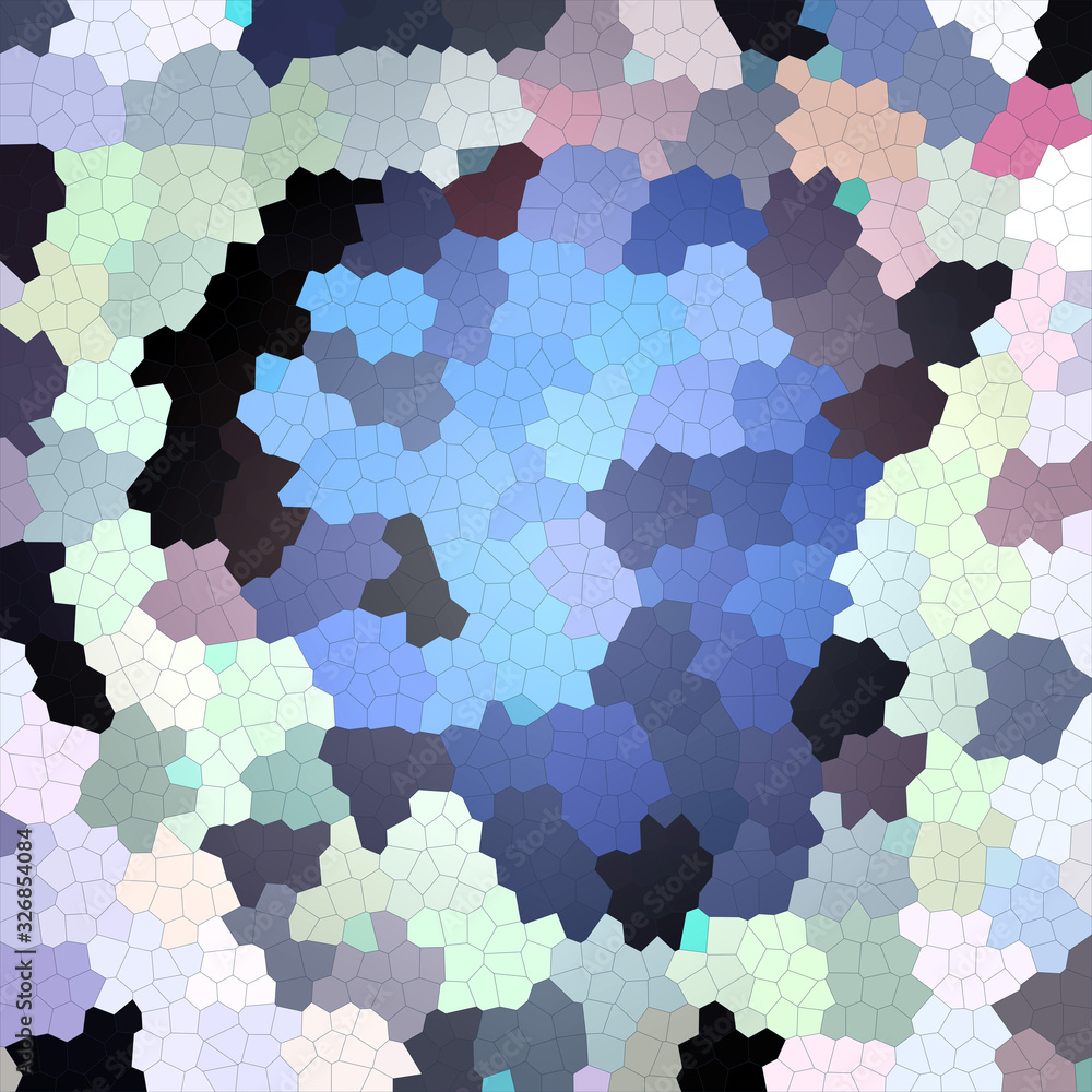 Abstract color mosaic pattern with circles