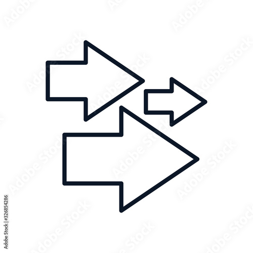 Free Download Isolated arrow line style icon vector design - GFXLoad