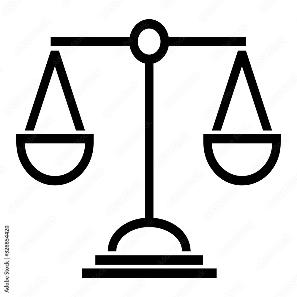 scales of justice icon vector