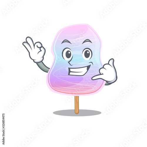 Call me funny rainbow cotton candy cartoon character concept