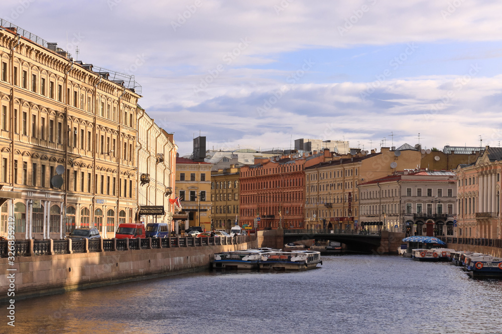 The embankment of the Moika River. St. Petersburg