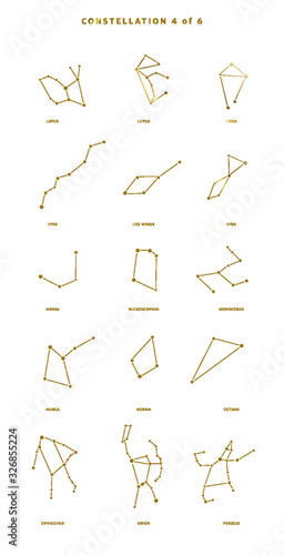 Constellations Stars Collection in Vector Part 4 of 6