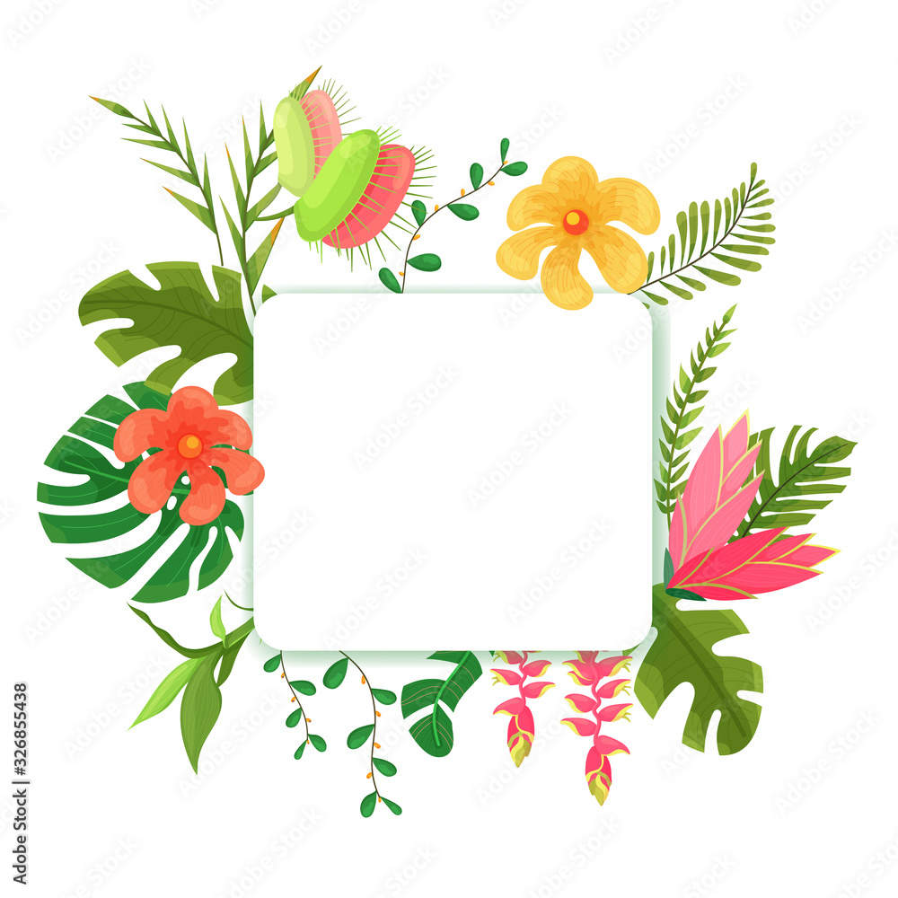 Frame with jungle plants, wedding, 8 March Frame with jungle plants, wedding, 8 March