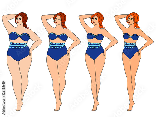 Charming lady on the way to slimming
