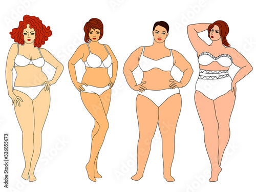 Four adorable fat women