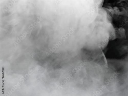 smoke on black background photo