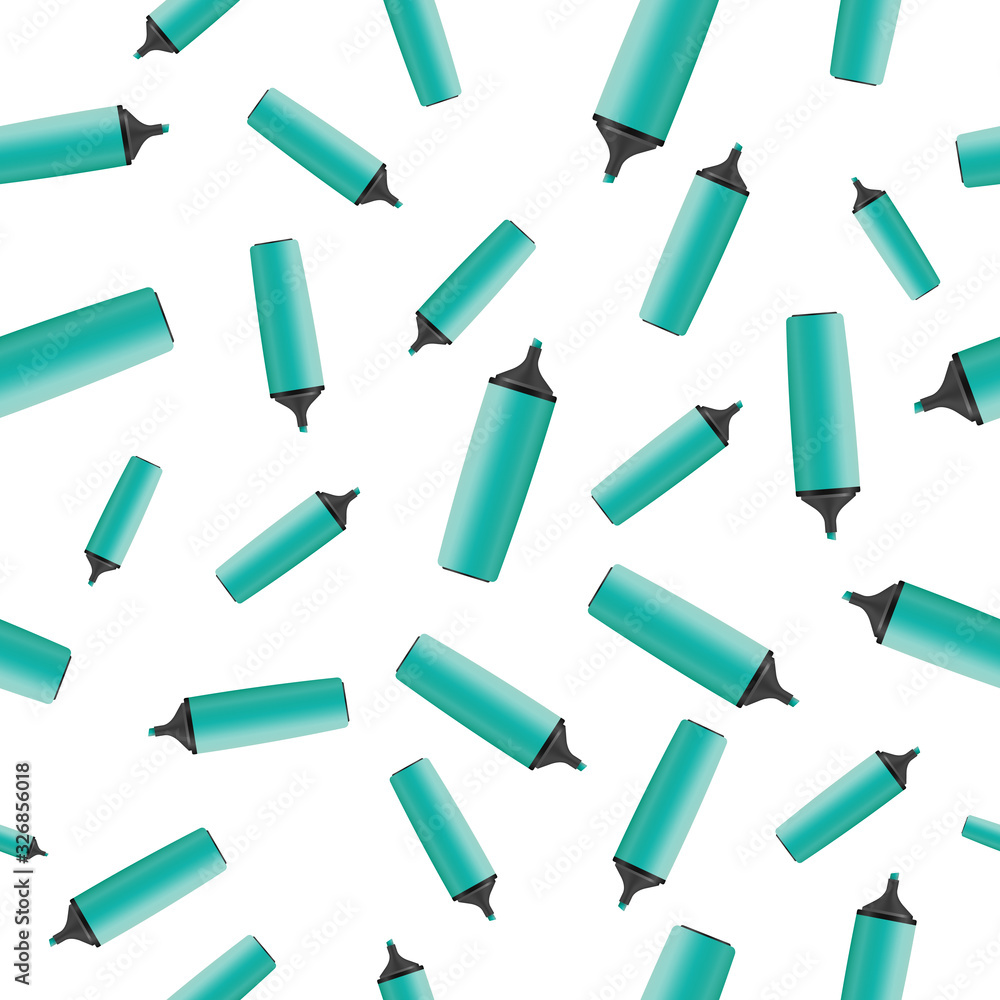 Endless background of green markers. Simple pattern of a green marker template. Vector illustration Endless background of green markers. Simple pattern of a green marker template. Vector illustration