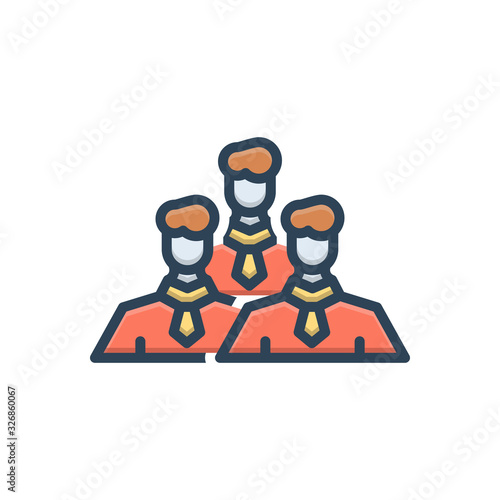 Color illustration icon for Management
