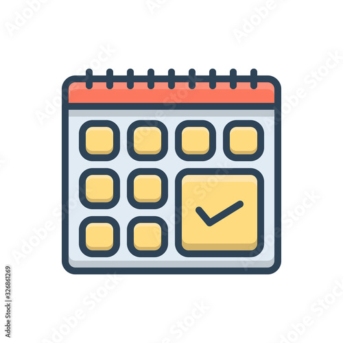 Color illustraction icon for adherence 