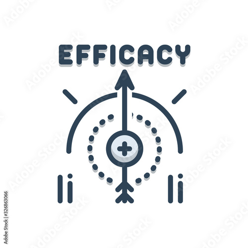 Color illustration icon for efficacy 