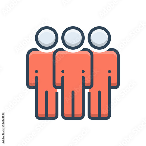 Color illustration icon for accompaniment