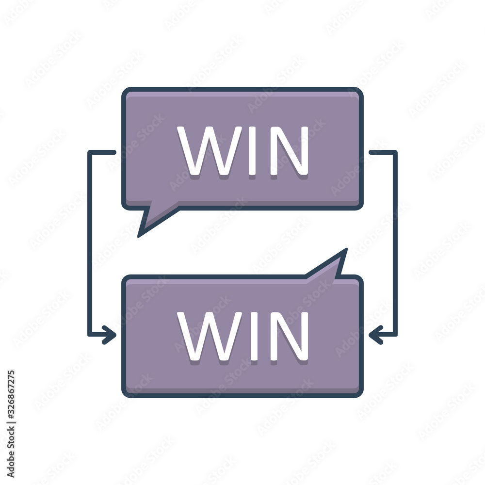 Fototapeta premium Color illustration icon for win