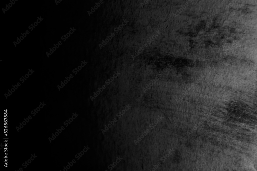 Beautiful abstract black and gray moon background on dark of elegant dark vintage grunge wall background texture and white and stars light on black banners