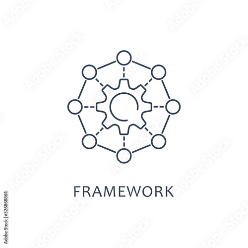 Framework. Simple element illustration.Vector linear icon isolated on white background.