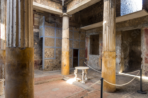 Pompei in Italy, Campania - ancient Roman city destroyed by the eruption of Mount Vesuvius in AD 79. photo