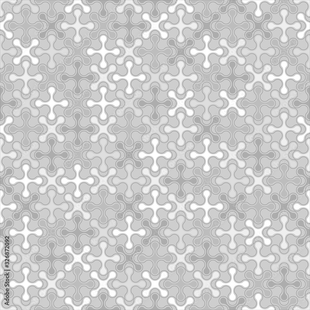 gray abstract geometric shapes. vector seamless pattern. simple white repetitive background. textile paint. fabric swatch. wrapping paper. continuous print. endless design element