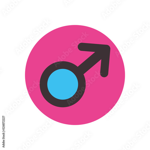 Isolated male flat block style icon vector design