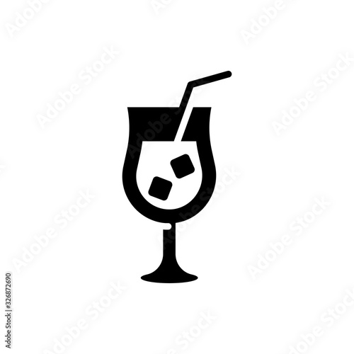 Cold Drink Vector Icon style illustration. EPS 10 File