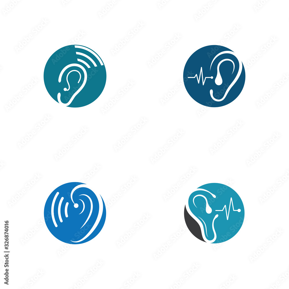Set of Hearing Logo Template vector icon Set of Hearing Logo Template vector icon