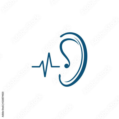 Hearing Logo Template vector icon
