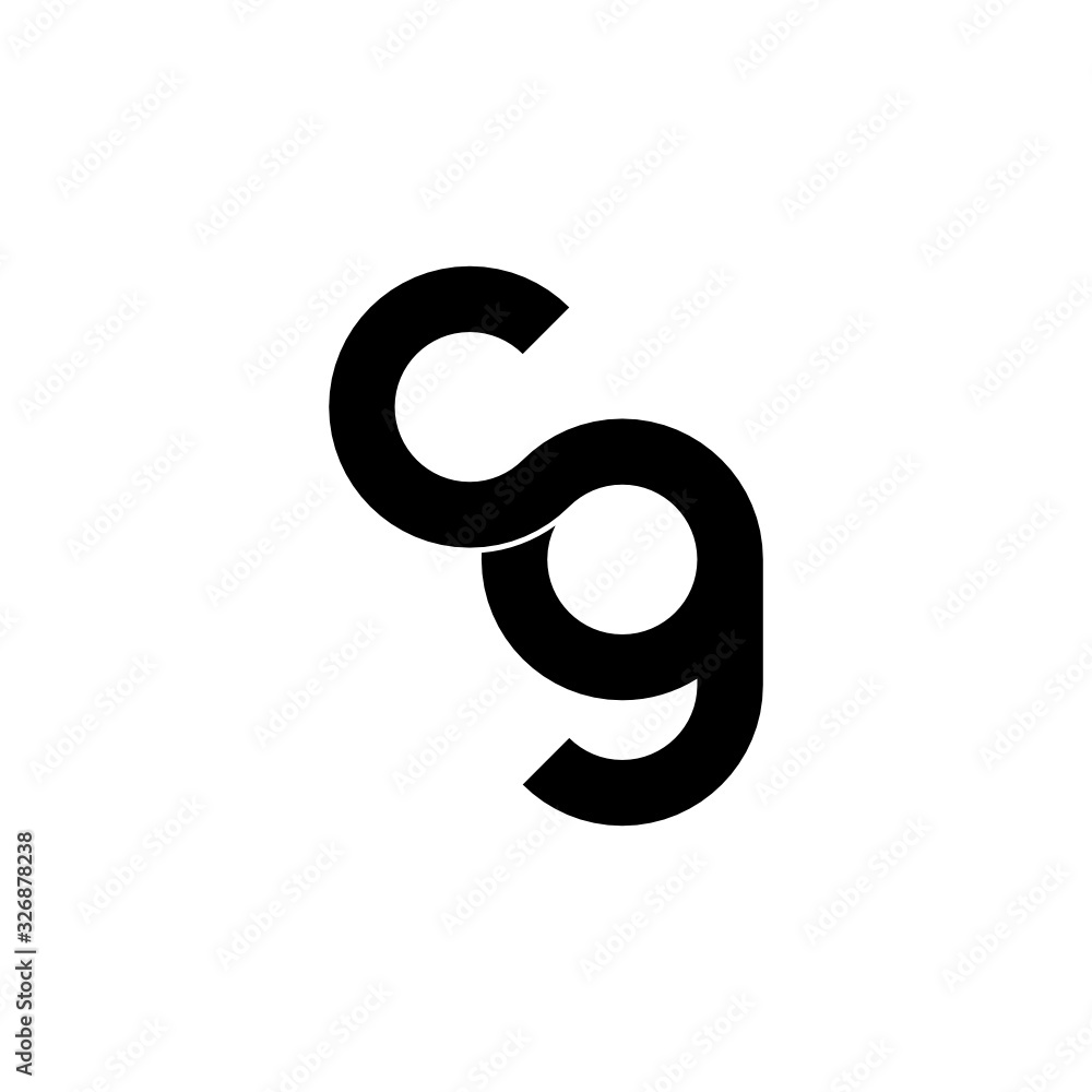 letter CG logo design vector