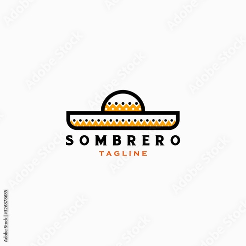 sombrero logo design inspiration . mexico hat logo design inspiration . sombrero icon design template