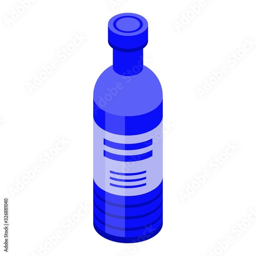 Flu syrup bottle icon. Isometric of flu syrup bottle vector icon for web design isolated on white background